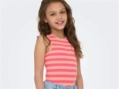 Kids ONLY tanktop camellia rose/salmon striber